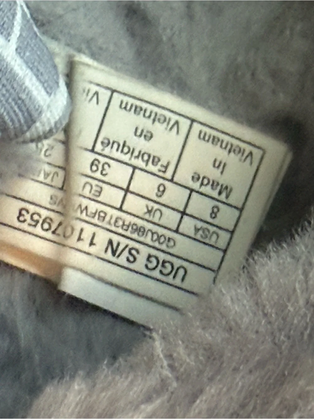 UGG Light Gray Plush Slide Slippers - Picture 4 of 5